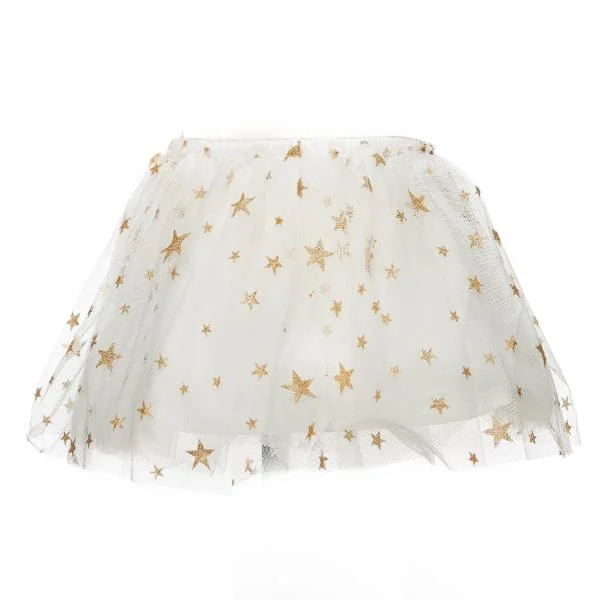 Tulle Gold Star Skirt Off-shoulder Tulle Dress