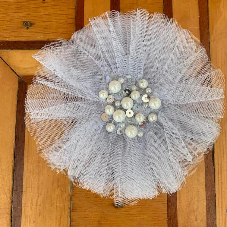 Sky Blue Tulle Clip or Headband Party Tulle Dress