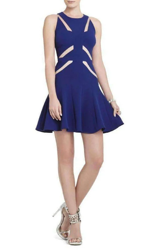 Solie Tulle Insert Cut Out Blue Dress Classic Tulle Dress