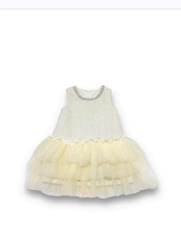 Doe A Dear Tweed  Tulle DRESS Tulle Party Gown