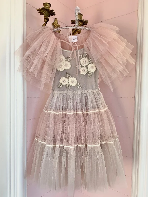 Rose Tulle Capelet Tulle Dress Glam