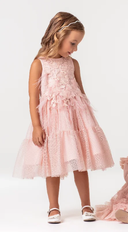 Embroidered Flower Tulle Dress Tulle Dress Sparkle