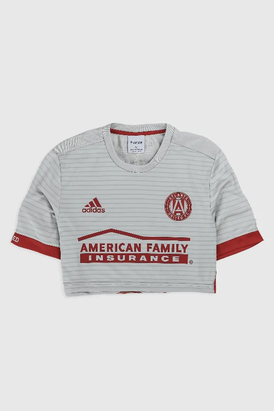 Rework Crop Atlanta United Soccer Jersey - S Relaxed Fit Hoodie