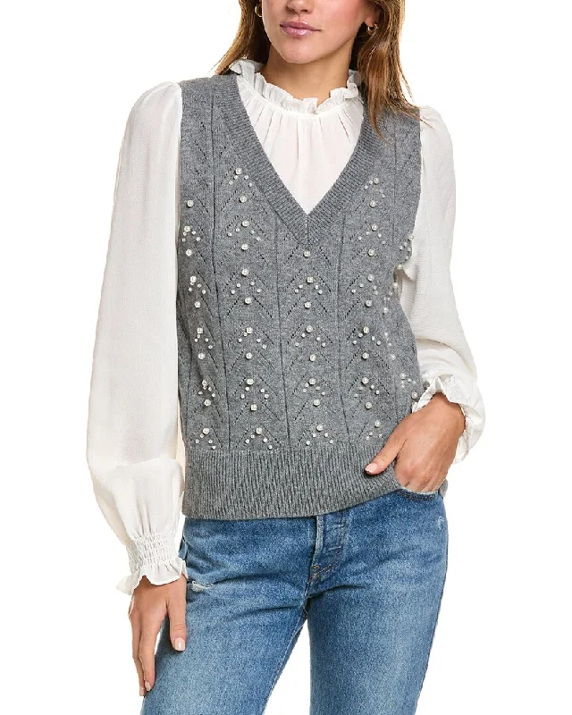 Nanette Nanette Lepore Embellished Sweater Edgy sweaters