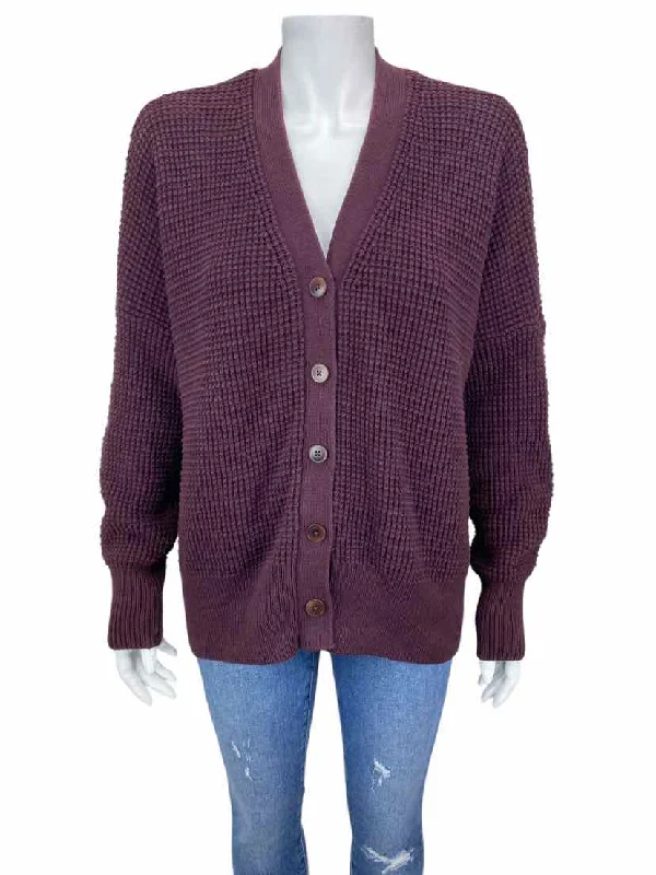 Eileen Fisher Women's Cashmere Waffle Sweater Wine Size XS-S (runs big) Soft-touch sweaters