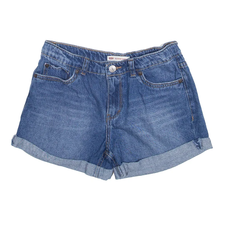 LEVI'S Girlfriend Denim Shorts Blue Regular Womens XXS W24 Lightweight sweaters for spring