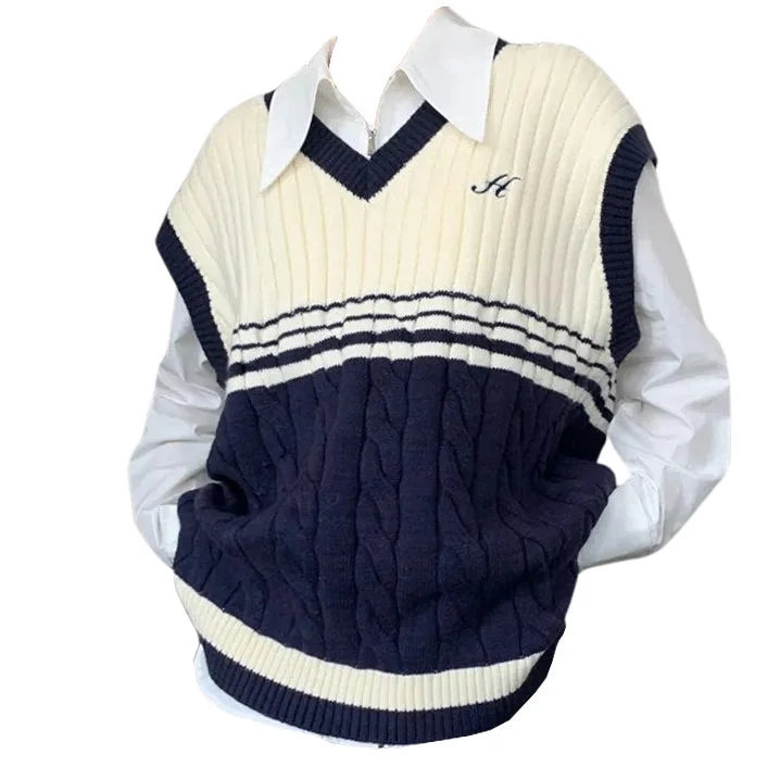 Old Money Yacht Club Striped Vest Kids' sweaters