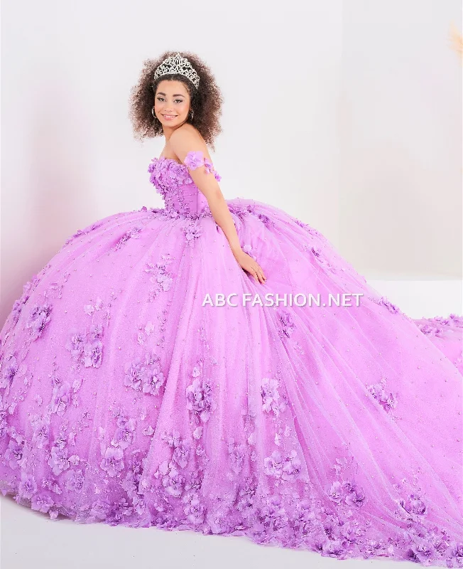 3D Floral Quinceanera Dress by House of Wu 26024 Full Length Gown