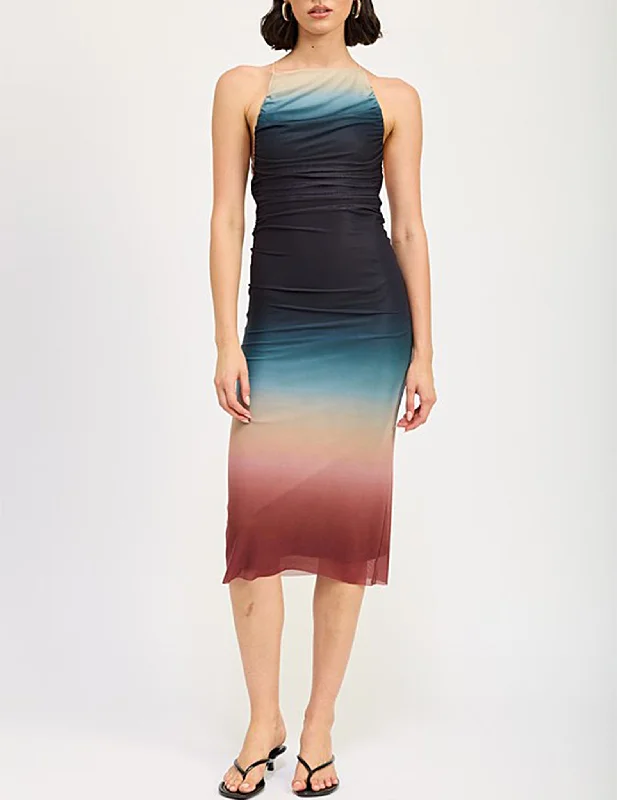 Shannon Ombre Mesh Midi Dress Sexy midi dresses