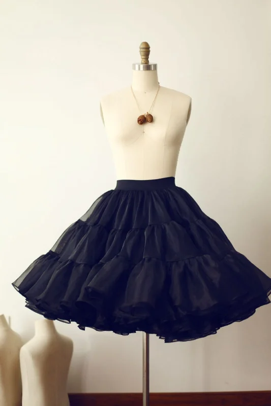 Black Organza Petticoat Underskirt Crinoline TUTU Skirt Women's unclassified skirts