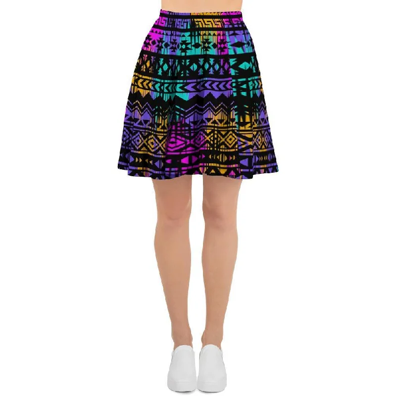 Colorful Native Aztec Geometric Women's Skirt Travel unclassified skirts