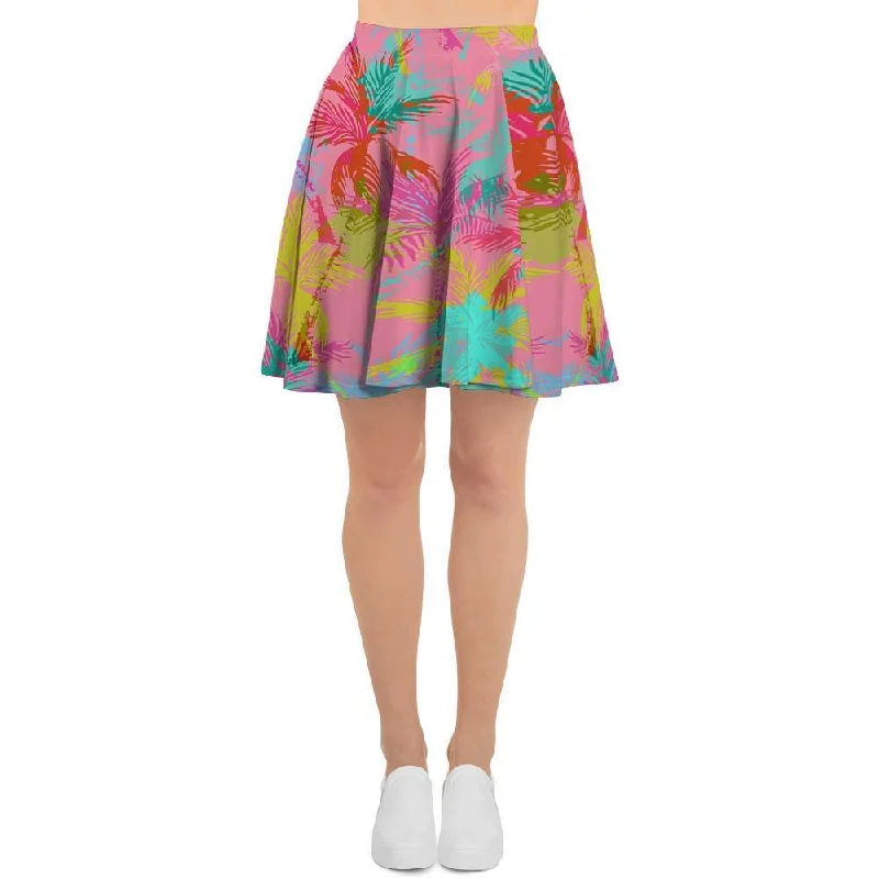 Colorful Palm Tree Hawaiian Print Women's Skirt Wedding guest unclassified skirts