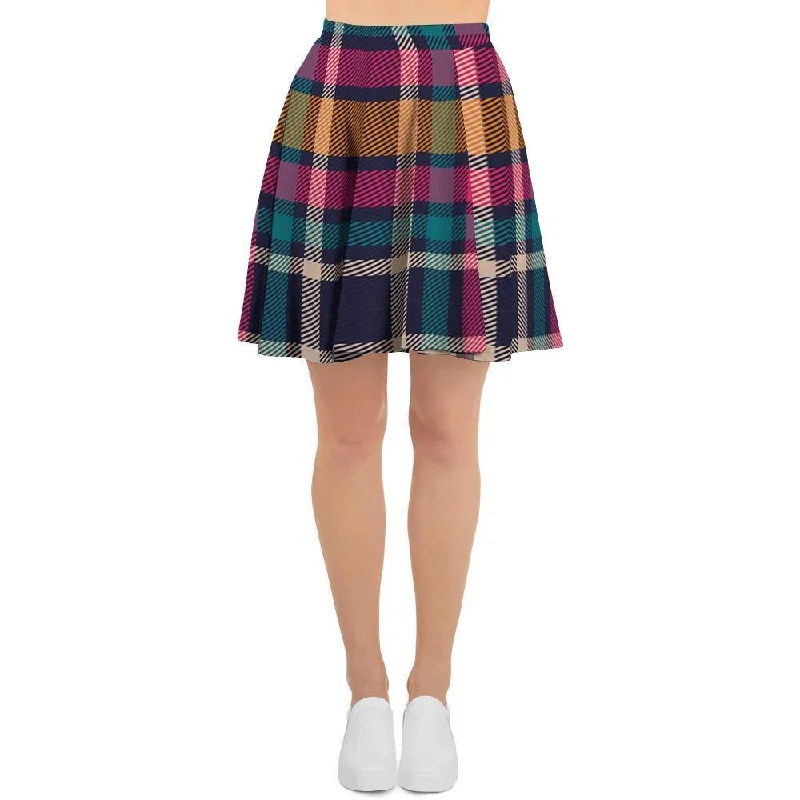 Colorful Plaid Tartan Women's Skirt Breathable unclassified skirts