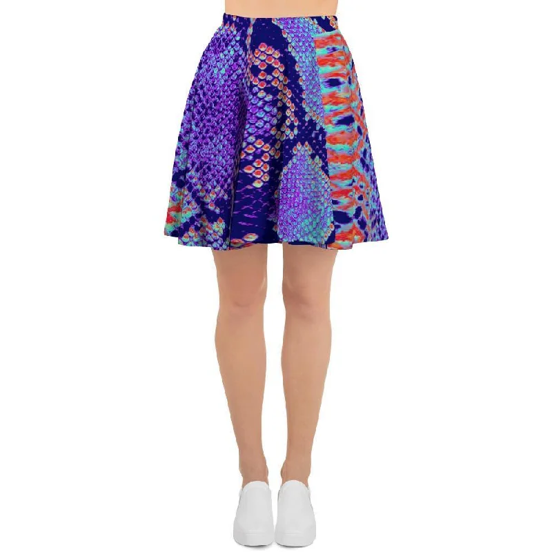 Colorful Snakeskin Print Women's Skirt Embroidered unclassified skirts