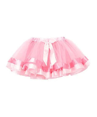 Pink & Hot Pink Wide Ribbon Tutu Soft fabric unclassified skirts