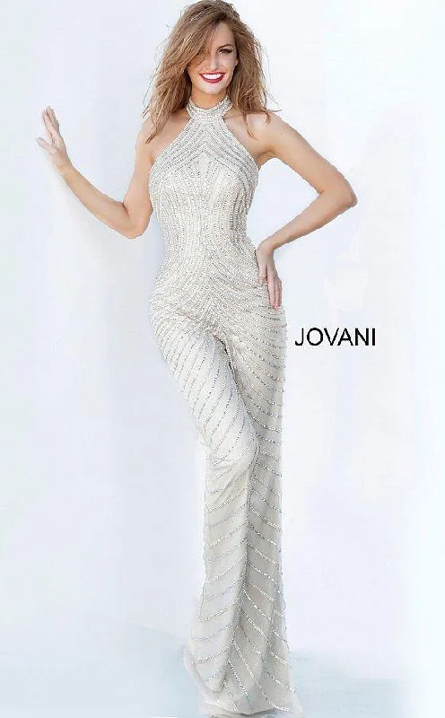 Jovani 00836 Prom Long Halter Jumpsuit Party maxi dresses