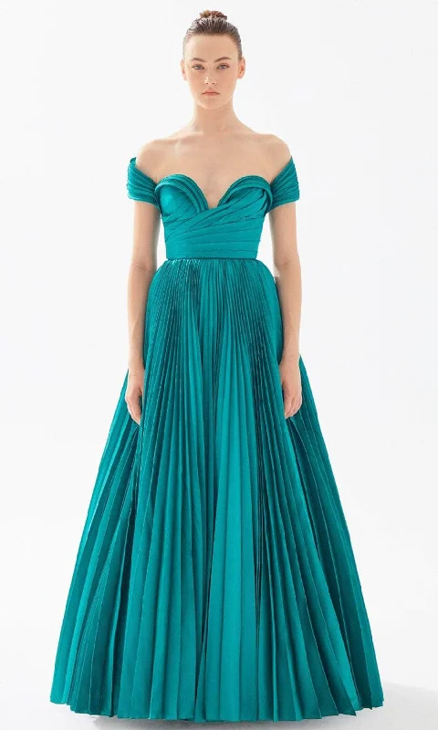 Tarik Ediz 98276 - Off Shoulder A-Line Evening Gown Club party dresses