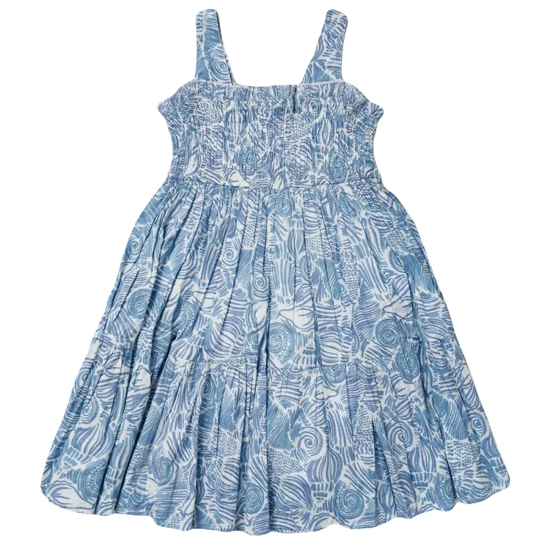 Girls Shell Print Smock Dress Cute floral print summer dresses