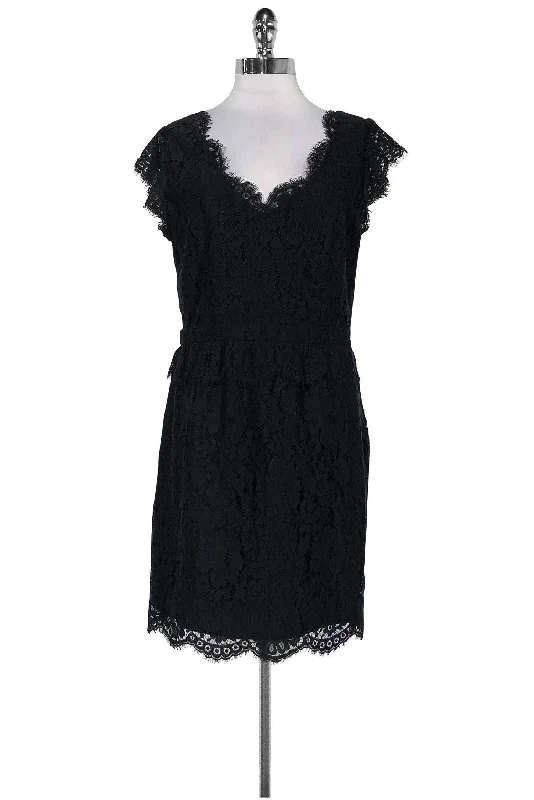 Joie - Black Lace Dress Sz S Lace High Neck Dress