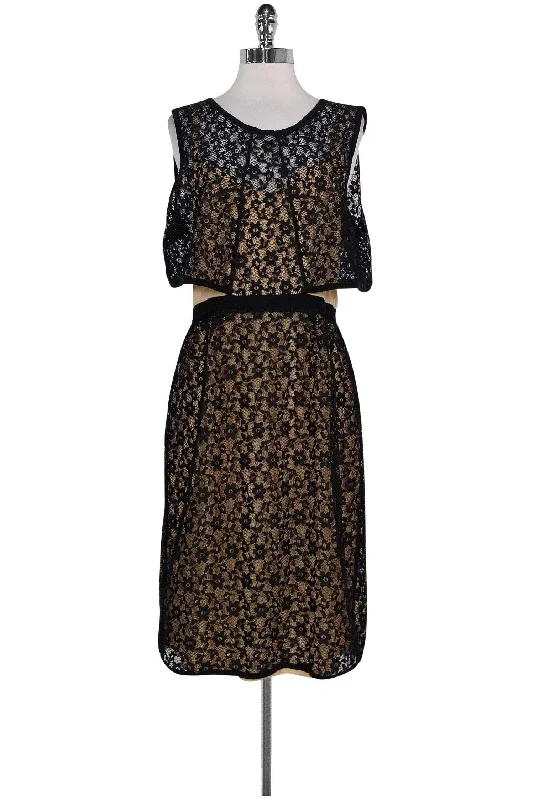 Marc by Marc Jacobs - Black Lace Dress Sz L Lace Maxi Dress