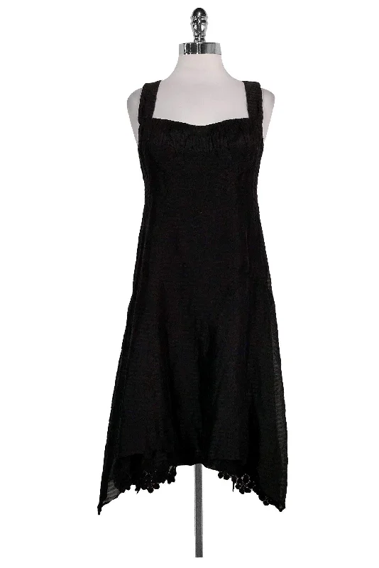 Nanette Lepore - Black Lace Trim Dress Sz 0 Lace Wedding Dress