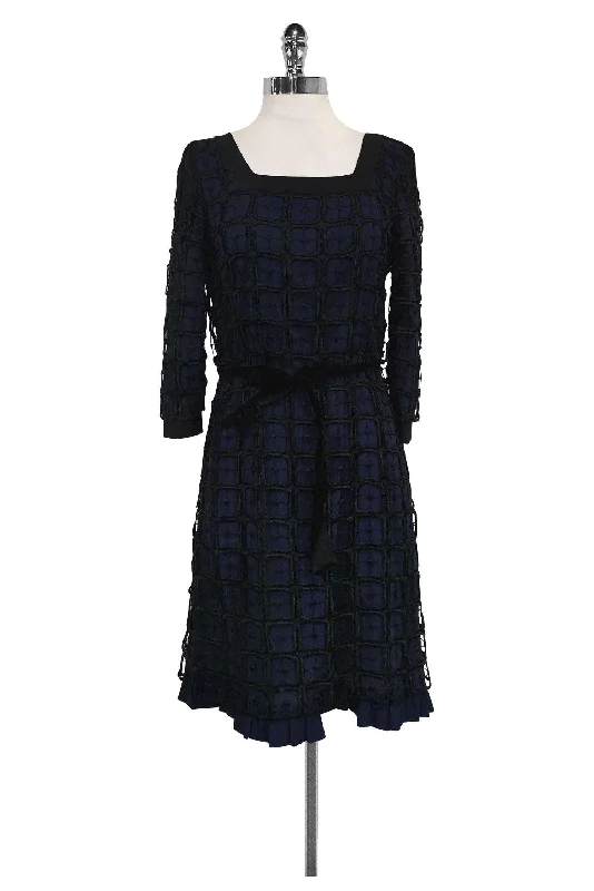 Tory Burch - Navy Black Lace Dress Sz 2 Elegant Lace Gown