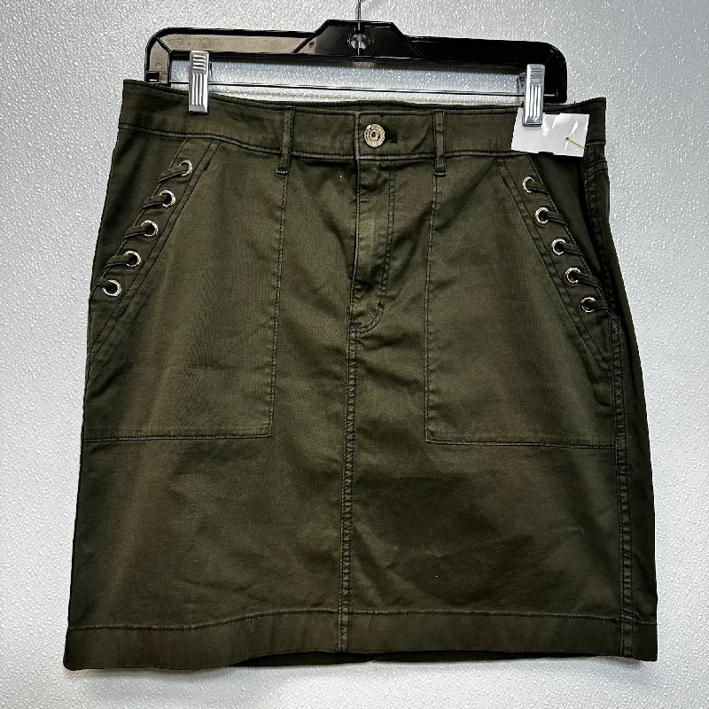 Olive Skirt Mini & Short White House Black Market, Size M Elegant Mini Skirt