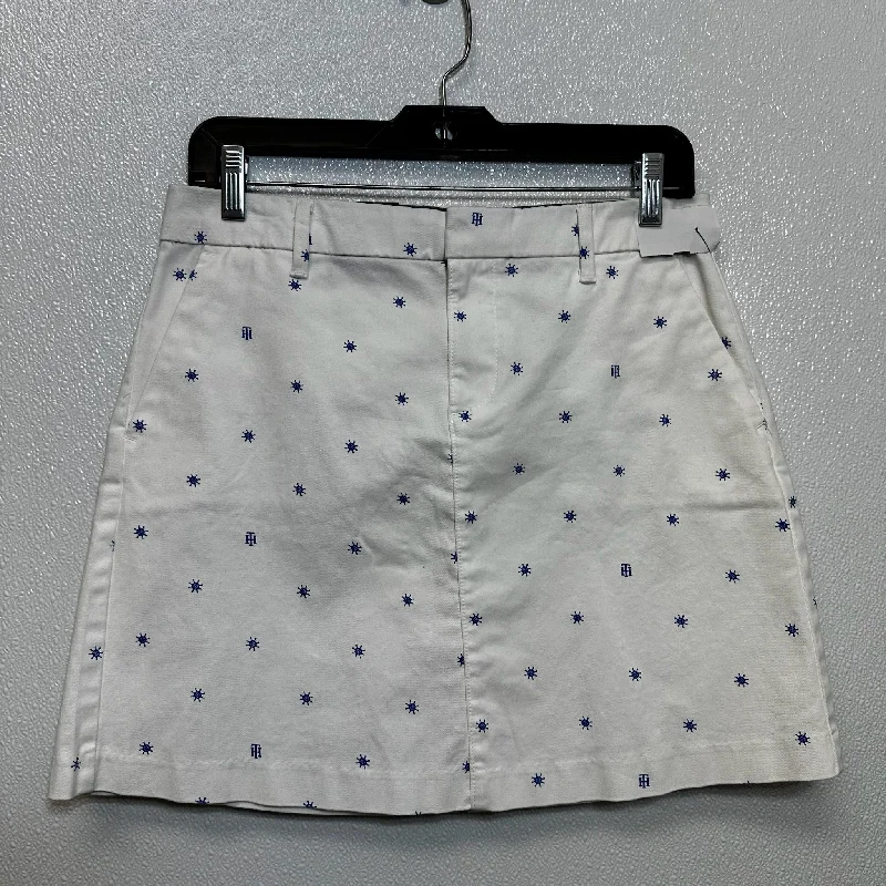 White Skirt Mini & Short Tommy Hilfiger O, Size 4 Trendy Mini Skirt