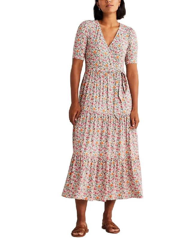 Boden Tiered Wrap Jersey Maxi Dress Ruffled Maxi Skirt