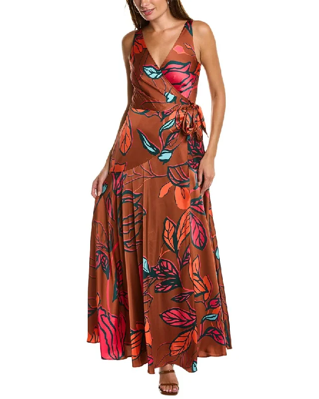 Hutch Mikki Maxi Dress Pleated Floral Maxi