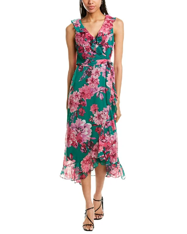 London Times Side Tie Maxi Dress Summer Floral Maxi