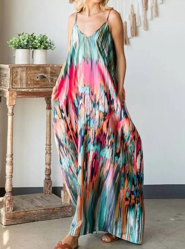 The Jenna Print Maxi Dress in Multi Knit Maxi Skirt