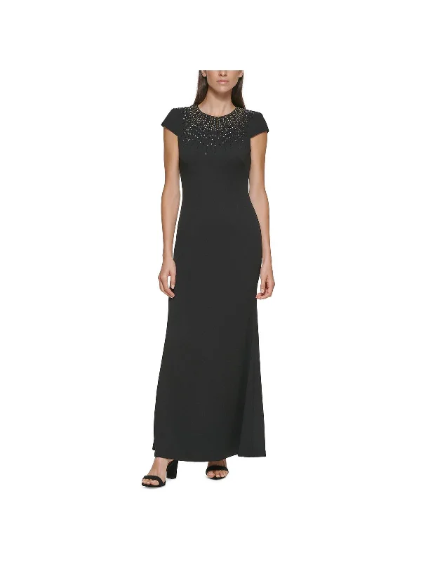 Womens Embellished Maxi Evening Dress A-line Maxi Skirt