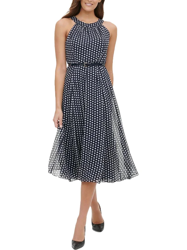 Womens Polka Dot Sleeveless Maxi Dress Maxi Skirt Fashion