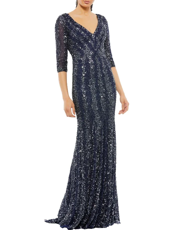 Womens Sequined Maxi Evening Dress Maxi Skirt Outfit