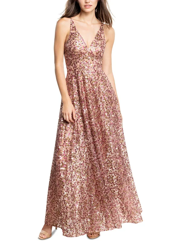 Womens Sequined Maxi Evening Dress High-Waisted Maxi Skirt