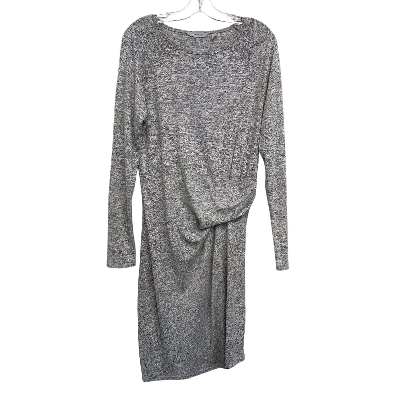 Dress Casual Midi By Athleta In Grey, Size:M Pleated Floral Midi