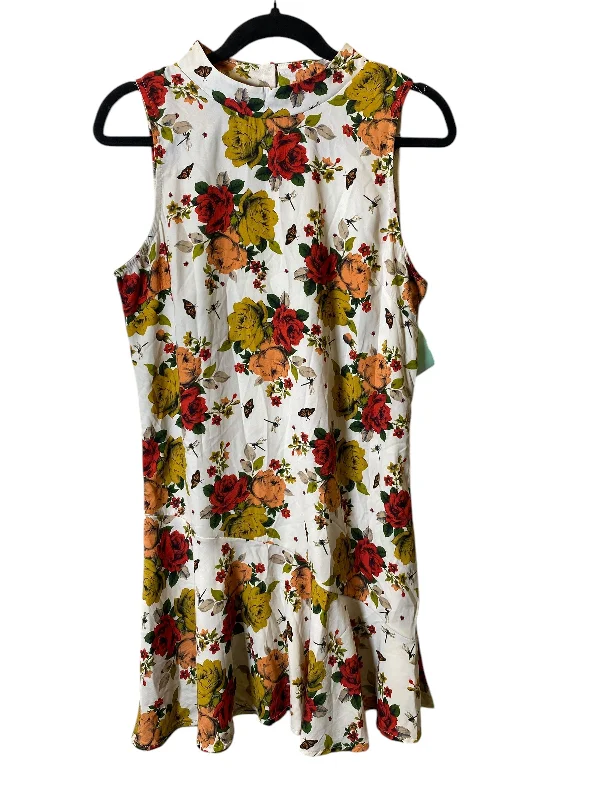 Dress Casual Midi By Cmc In Floral Print, Size: L Soft Midi Skirt