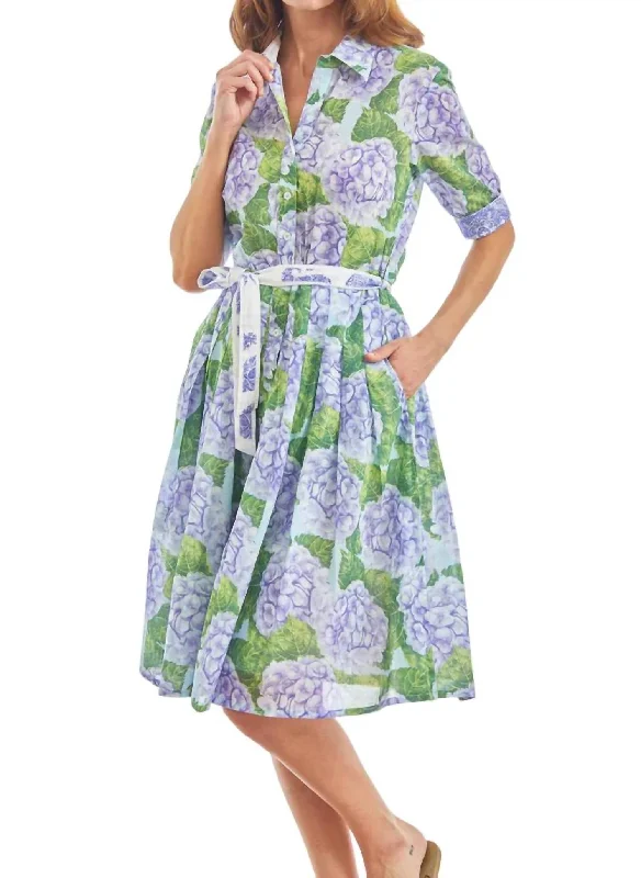 Mrs Maisel Hydrangea Midi Dress In Lavender,spring Green Elegant Satin Skirt