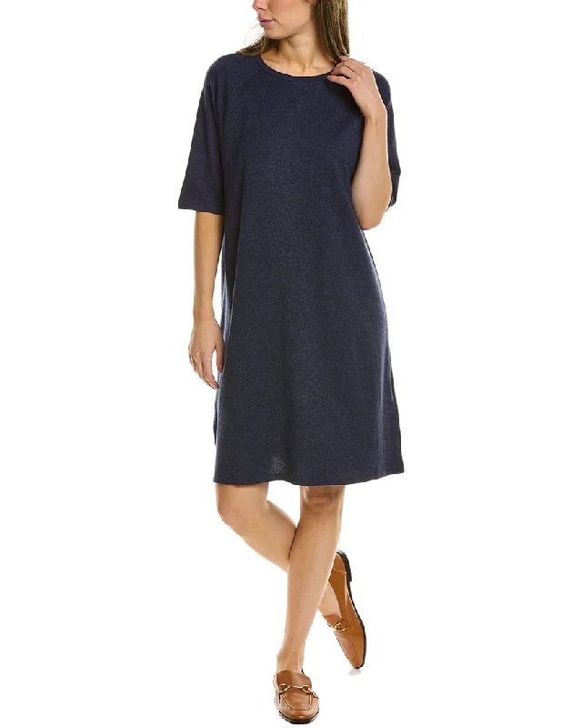 EILEEN FISHER Melange Crewneck T-Shirt Dress Comfortable Shirt Dress