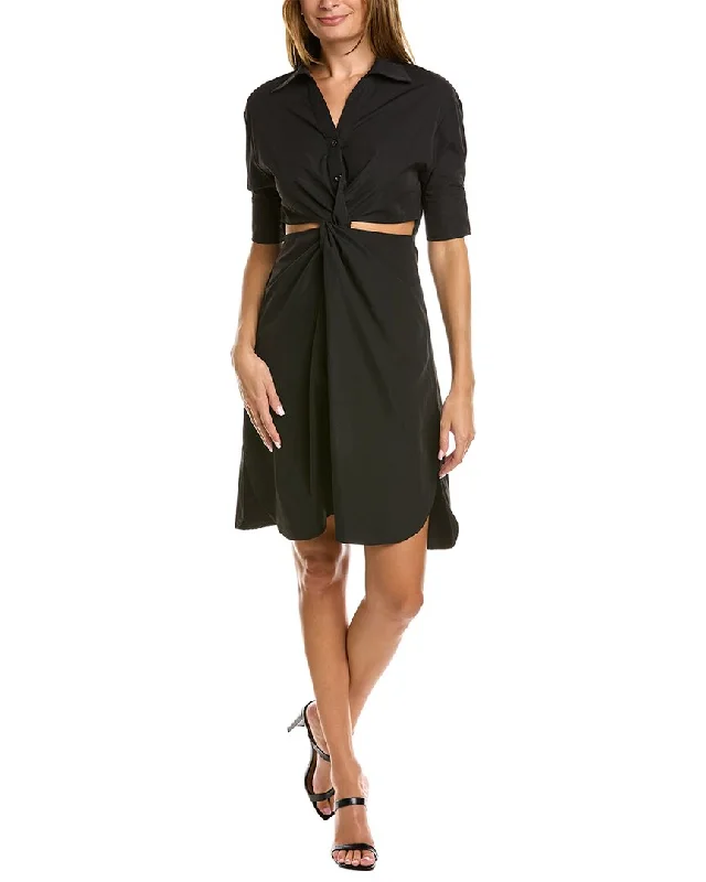 Gracia Twisted Cutout Shirtdress Shirt Dress Combo