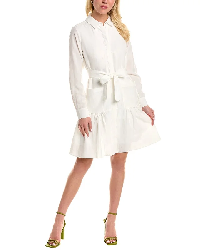 Kobi Halperin Nash Linen-Blend Shirtdress Shirt Dress Outfit