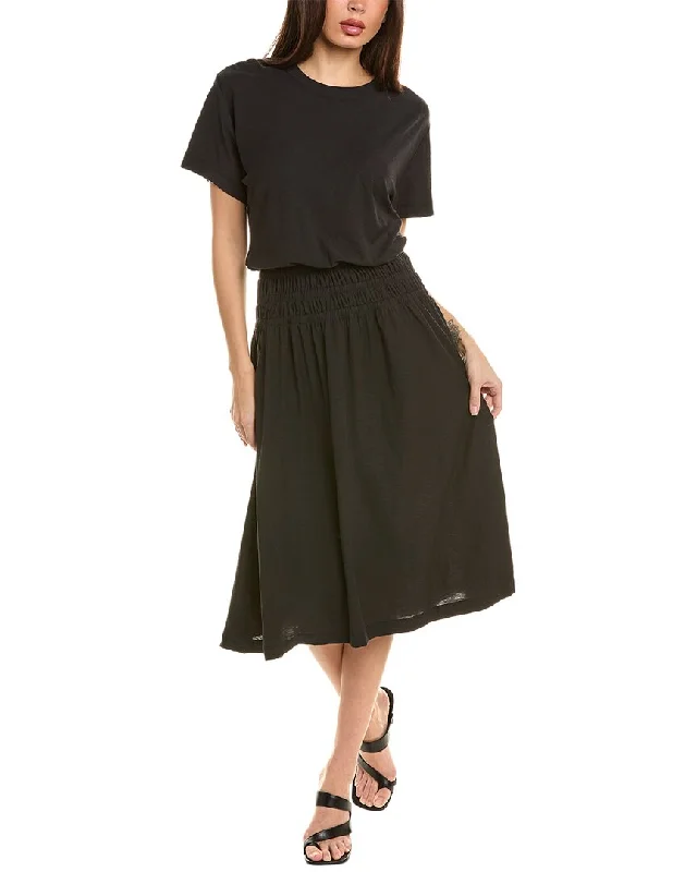 Nation LTD Winslow Shirred T-Shirt Dress Basic Shirt Dress