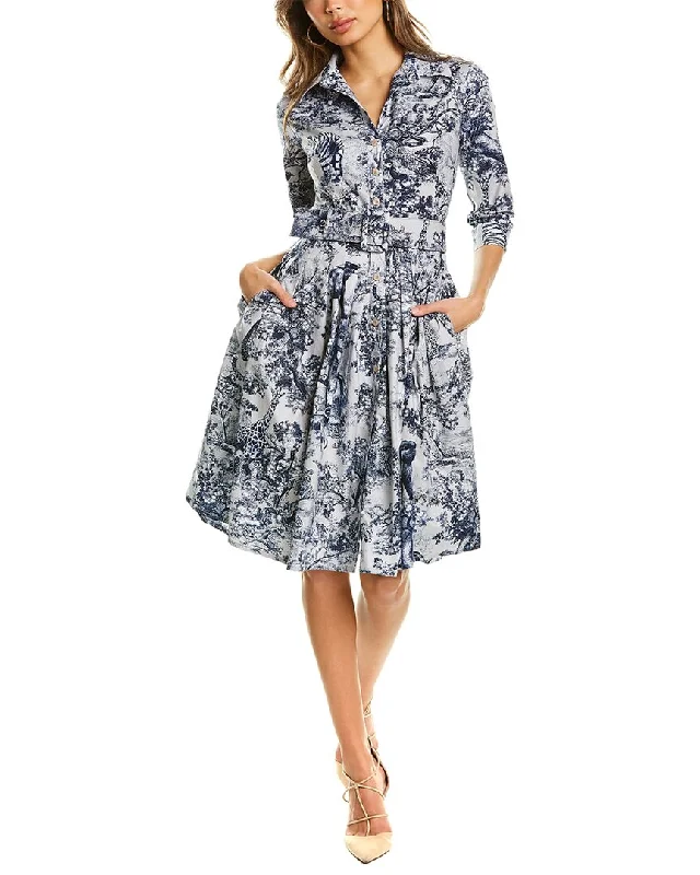 Samantha Sung Audrey Shirtdress Formal Shirt Gown