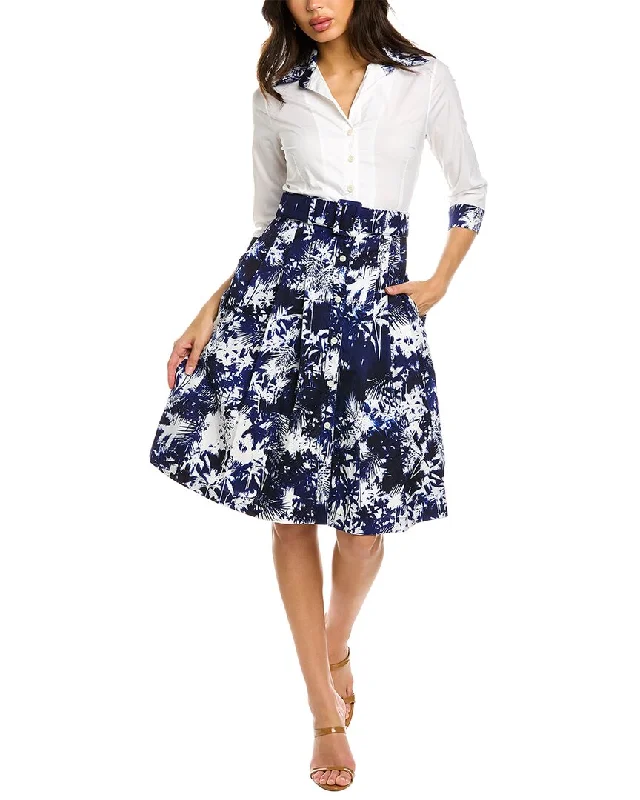 Samantha Sung Avery Shirtdress Formal Shirt Dress