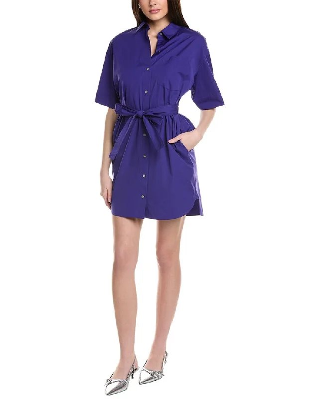 Theory Oversized Shirtdress Long Sleeve Shirt Dress