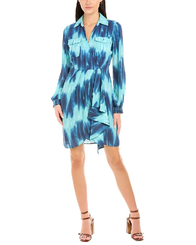 Toccin Sarong Shirtdress Flared Shirt Dress